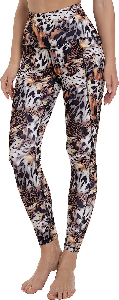 Free Leaper High Waisted Stretchy Yoga Pants for Women with Pockets